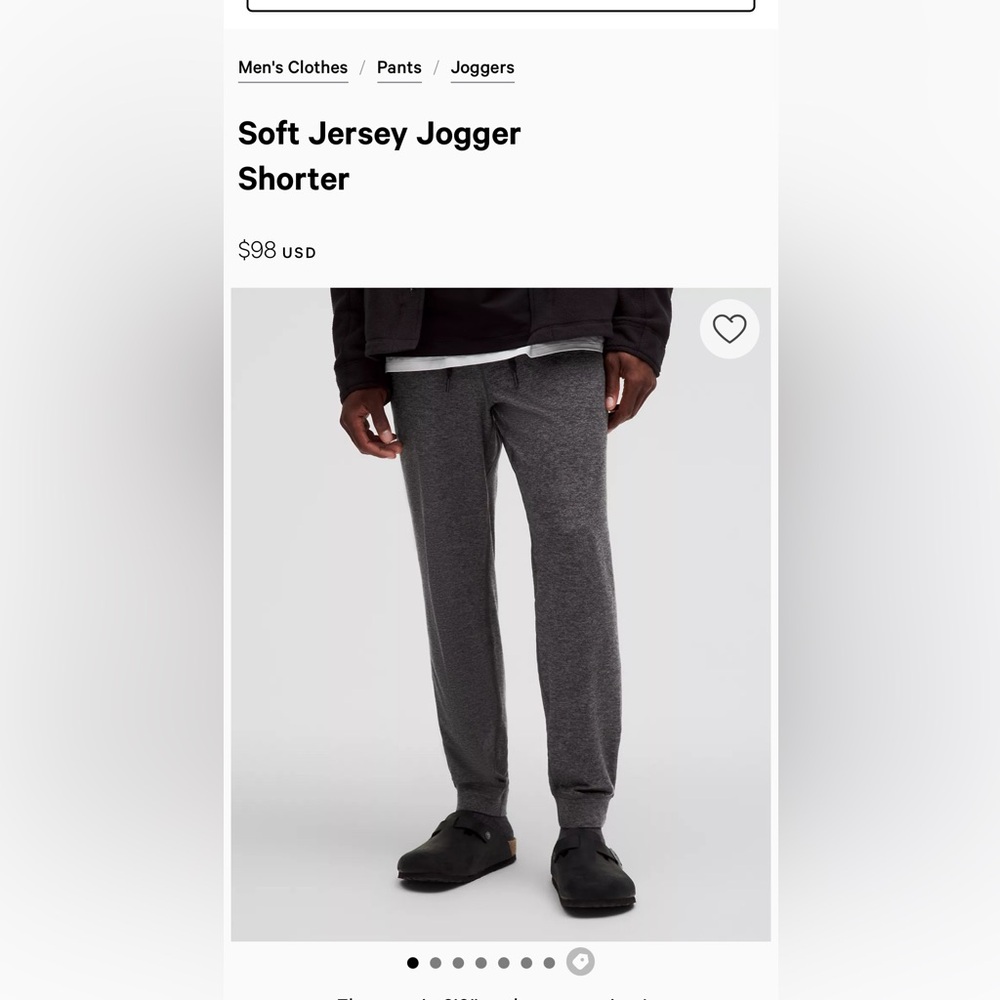 Lululemon men’s Soft Jersey Jogger, brand new, never worn. Size XS